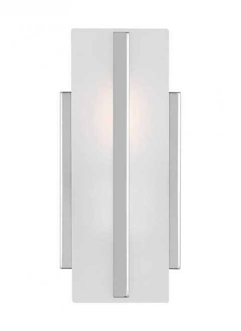 Visual Comfort & Co. Studio Collection Dex Wall Sconce, 1-Light, LED, Chrome, Satin Etched Shade, 10"H (4154301EN3-05 707010P) 