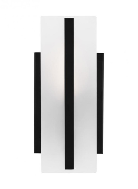 Visual Comfort & Co. Studio Collection Dex Wall Sconce, 1-Light, LED, Midnight Black, Satin Etched Shade, 10"H (4154301EN3-112 707010Q) 