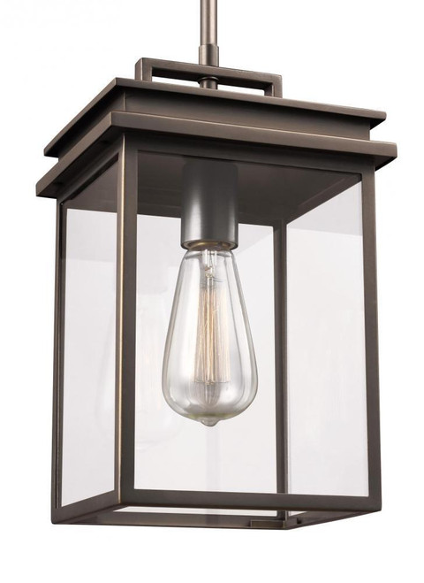 Visual Comfort & Co. Studio Collection Glenview Pendant, 1-Light, Antique Bronze, Clear Shade, 13"H (OL13609ANBZ 706X57L) 