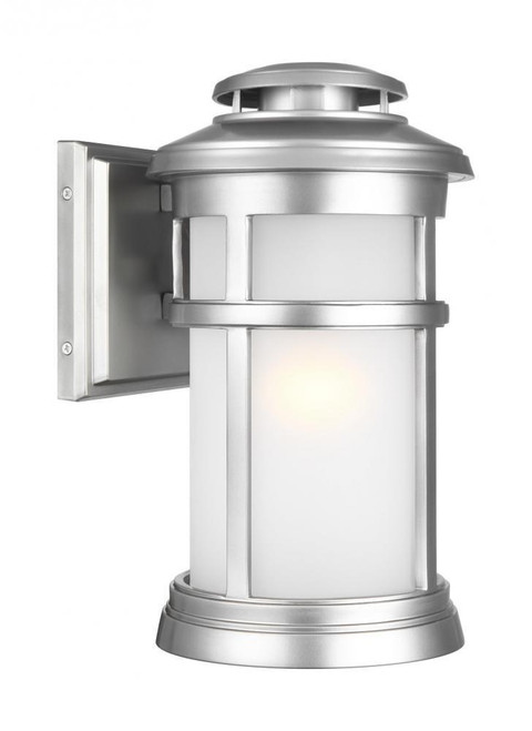 Visual Comfort & Co. Studio Collection Newport Lantern, 1-Light, Painted Brushed Steel, Etched Shade, 13"H (OL14301PBS 706X57Q) 