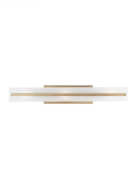 Visual Comfort & Co. Studio Collection Dex Wall Sconce, 3-Light, LED, Satin Brass, Satin Etched Shade, 29.88"H (4654303EN3-848 707011H) 