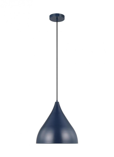 Visual Comfort & Co. Studio Collection Oden Medium Pendant, 1-Light, LED, Navy, 14"W (6645301EN3-127 70705W0) 