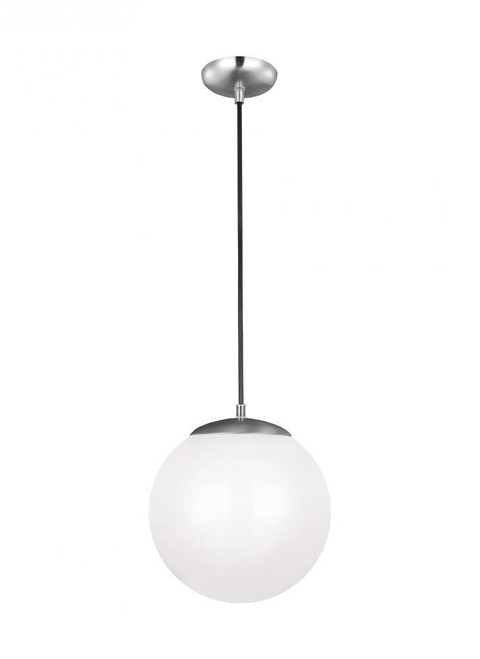 Visual Comfort & Co. Studio Collection Leo - Hanging Globe Large Pendant, 1-Light, LED, Satin Aluminum, 12"Dia (602293S-04 70703XG) 