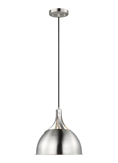 Visual Comfort & Co. Studio Collection Rockland Pendant, 1-Light, Brushed Nickel, 11.75"Dia (6524201-962 70705X0) 