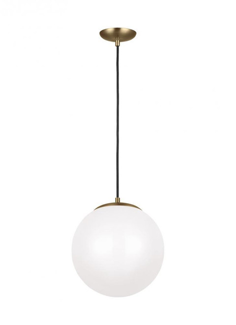 Visual Comfort & Co. Studio Collection Leo - Hanging Globe Large Pendant, 1-Light, LED, Satin Brass, 12"Dia (602293S-848 70703XJ) 