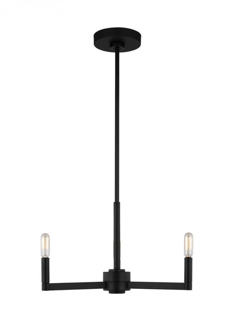 Visual Comfort & Co. Studio Collection Fullton Chandelier, 3-Light, Midnight Black, 10"W (3164203-112 7070200) 