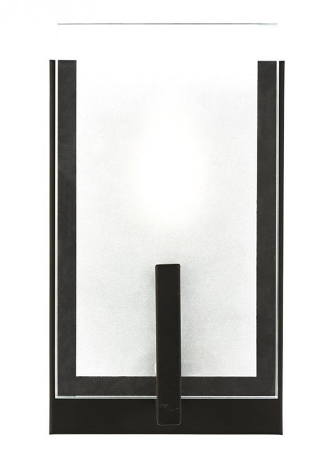 Visual Comfort & Co. Studio Collection Syll Wall / Bath Sconce, 1-Light, Midnight Black, Clear Shade, 8.5"H (4130801-112 70732P3) 
