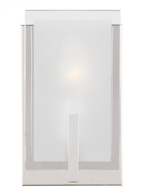 Visual Comfort & Co. Studio Collection Syll Wall / Bath Sconce, 1-Light, LED, Chrome, Clear Shade, 8.5"H (4130801EN-05 70732P6) 