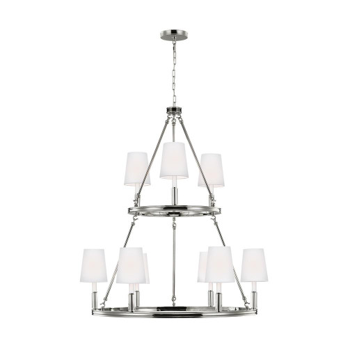 Visual Comfort & Co. Studio Collection Large Chandelier, Visual Comfort & Co. Studio Collection F2937/3+6PN 706X560 