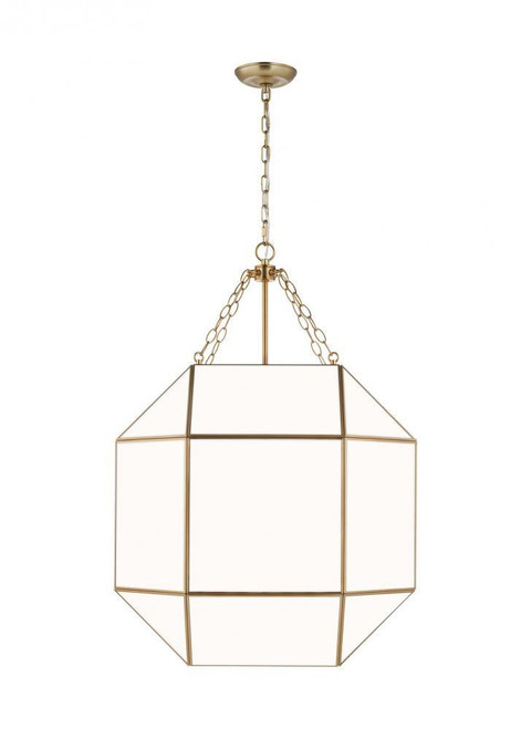 Visual Comfort & Co. Studio Collection Morrison Pendant, 4-Light, LED, Satin Brass, 23.25"W (5279454EN-848 70704WL) 