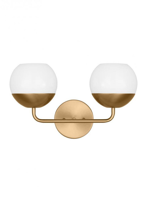 Visual Comfort & Co. Studio Collection Alvin Wall Sconce, 2-Light, LED, Satin Brass, 16.5"W (4468102EN3-848 706X73R) 