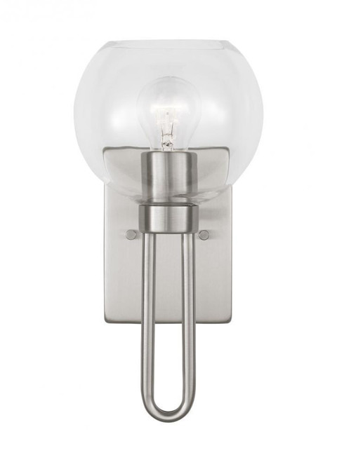 Visual Comfort & Co. Studio Collection Codyn Wall Sconce, 1-Light, Brushed Nickel, Clear Shade, 13.75"H (4155701-962 70700Z9) 