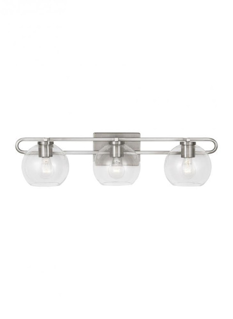 Visual Comfort & Co. Studio Collection Codyn Wall Sconce, 3-Light, Brushed Nickel, Clear Shade, 30"W (4455703-962 70700ZM) 