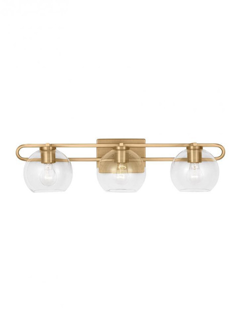 Visual Comfort & Co. Studio Collection Codyn Wall Sconce, 3-Light, Satin Brass, Clear Shade, 30"W (4455703-848 70700ZL) 