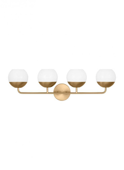 Visual Comfort & Co. Studio Collection Alvin Wall Sconce, 4-Light, LED, Satin Brass, 33.38"W (4468104EN3-848 706X743) 