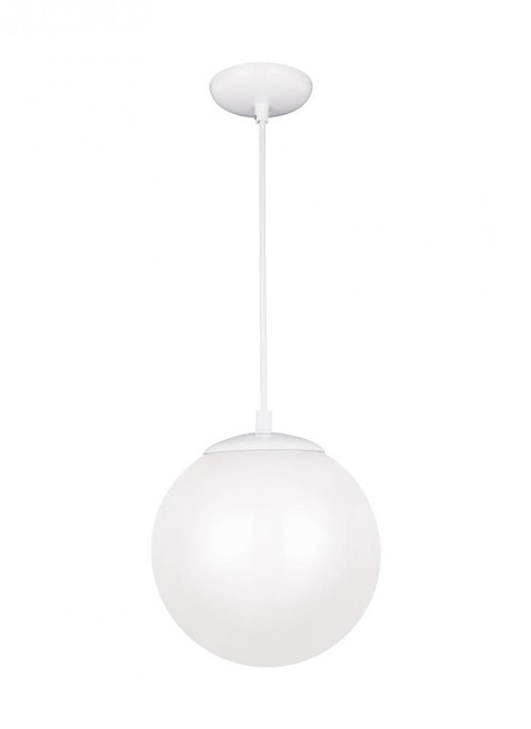Visual Comfort & Co. Studio Collection Leo - Hanging Globe Pendant, 1-Light, White, 10"Dia (6020-15 70709RK) 