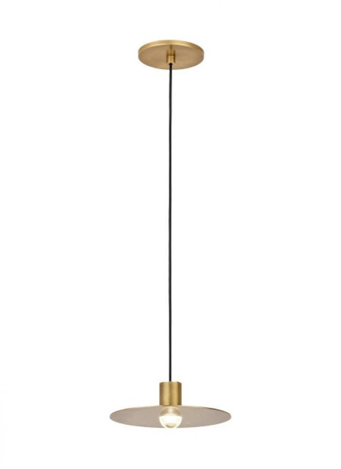 Visual Comfort & Co. Modern Collection Eaves Ceiling Pendant, 1-Light, LED, Natural Brass, 8"W (700TRSPEVS1RNB-LED930 70PGEKM) 