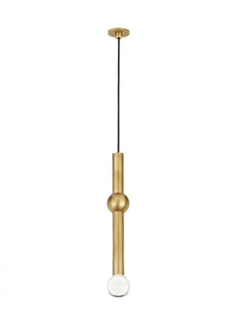 Visual Comfort & Co. Modern Collection Guyed Port Alone Pendant, 1-Light, LED, Natural Brass, 14.1"H (700TRSPAGYD1PNB-LED930 70PGFGK) 