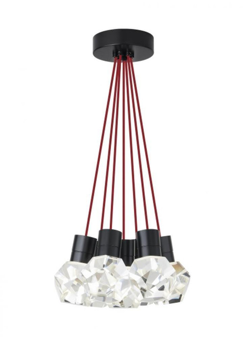 Visual Comfort & Co. Modern Collection Kira Chandelier, 7-Light, LED, Black, 15"W (700TDKIRAP7RB-LED930 70PKD7W) 