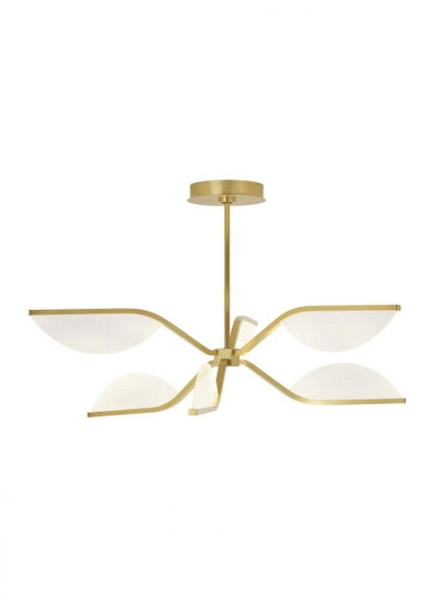 Visual Comfort & Co. Modern Collection Belterra Flushmount/Chandelier, 1-Light, LED, Natural Brass, 34.2"W (700BLT30NB-LED935 70PKE8L) 