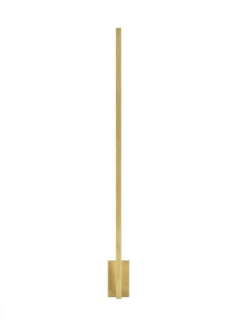 Visual Comfort & Co. Modern Collection Stagger Medium Wall Sconce, 1-Light, LED, Natural Brass, 37.1"H (700WSSTG36NB-LED927 70PGHFY) 