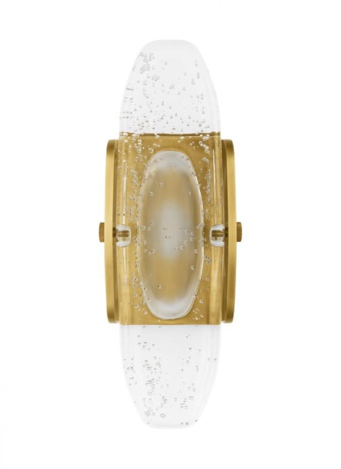 Visual Comfort & Co. Modern Collection Wythe Medium Wall Sconce, 1-Light, LED, Plated Brass, 14.8"H (700WSWYT15BR-LED927 70PGHGF) 