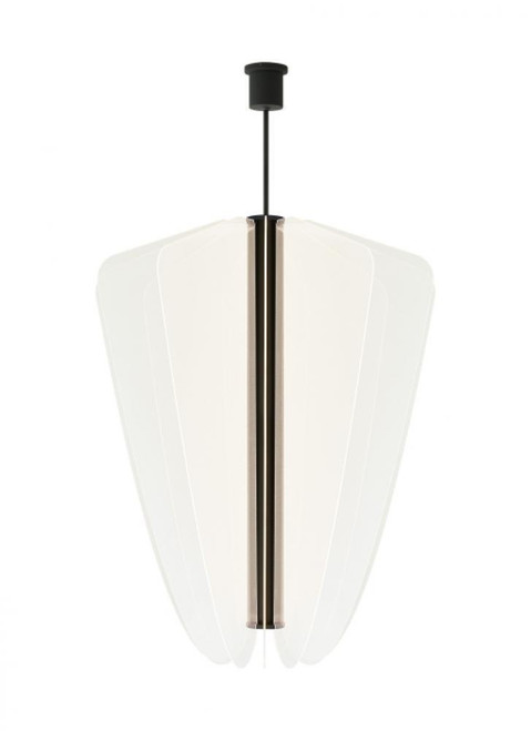 Visual Comfort & Co. Modern Collection Nyra Chandelier, 1-Light, LED, Nightshade Black, 42.2"W (700NYR42B-LED935 70PKF6A) 