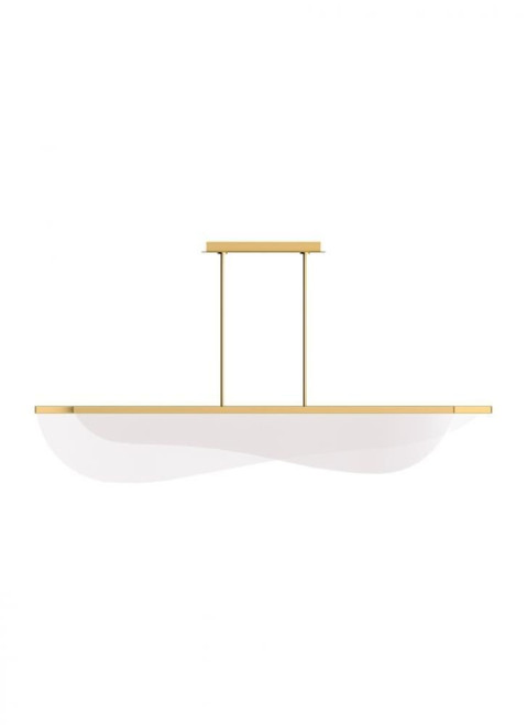 Visual Comfort & Co. Modern Collection Nyra Linear Suspension, 3-Light, LED, Plated Brass, 72"L (700LSNYR72BR-LED930 70PDCXW) 