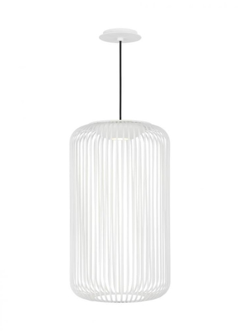 Visual Comfort & Co. Modern Collection Kai Pendant, 1-Light, LED, Matte White, 20.5"H (700TDKAI1W-LED930 70PGFGP) 