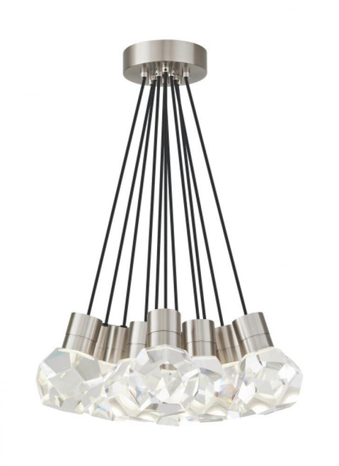 Visual Comfort & Co. Modern Collection Kira Ceiling Pendant, 11-Light, LED, Satin Nickel, 20"W (700TDKIRAP11BS-LEDWD 70PGJH0) 