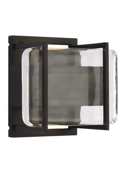 Visual Comfort & Co. Modern Collection Duelle Small Wall Sconce, 1-Light, LED, Nightshade Black, 5"H (700WSDUE5B-LED927-277 70PGHER) 