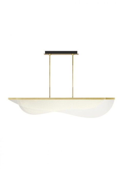 Visual Comfort & Co. Modern Collection Nyra Linear Suspension, 3-Light, LED, Plated Brass, 60"L (700LSNYR60BR-LED935 70PKF6E) 