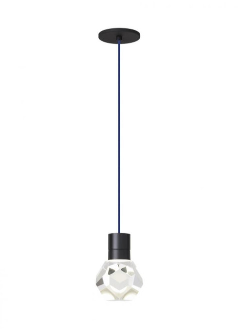 Visual Comfort & Co. Modern Collection Kira Pendant, 1-Light, LED, Black, 7.1"H (700TDKIRAP1UB-LED930 70PGKFX) 