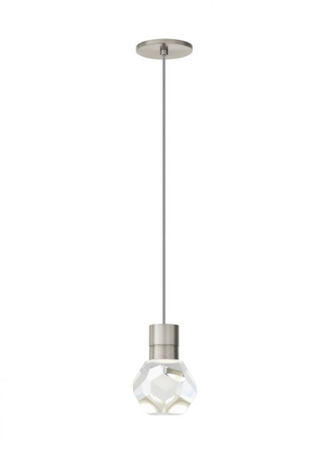 Visual Comfort & Co. Modern Collection Kira Pendant, 1-Light, LED, Satin Nickel, 7.1"H (700TDKIRAP1YS-LEDWD 70PGLCU) 