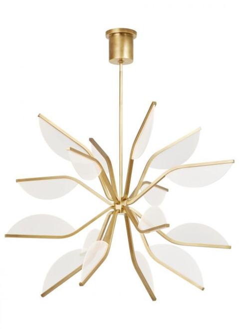 Visual Comfort & Co. Modern Collection Belterra Globe Chandelier, 1-Light, LED, Natural Brass, 38"W (700BLT38GNB-LED930 70PDAX0) 