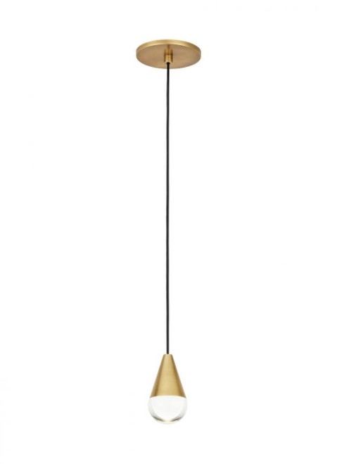 Visual Comfort & Co. Modern Collection Cupola Pendant, 1-Light, LED, Natural Brass, 4.7"H (700TRSPCPA1RNB-LED930 70PGEKH) 