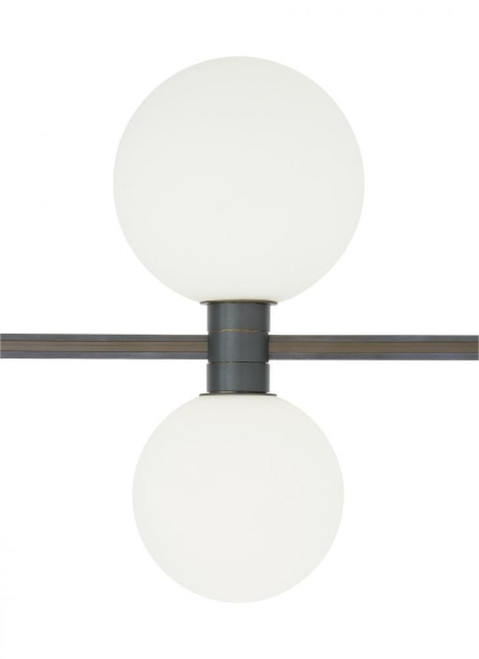 Visual Comfort & Co. Modern Collection Orbs Head MonoRail, LED, Antique Bronze, 12.8"L (700MOORBSVZ-LED930 70PGJFQ) 