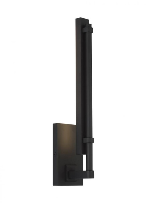 Visual Comfort & Co. Modern Collection Kal Small Sconce, 1-Light, LED, Nightshade Black, 13.3"H (700BCKAL13B-LED930 70PGCLN) 