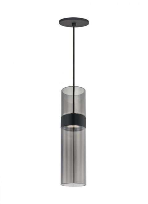 Visual Comfort & Co. Modern Collection Manette Pendant, 1-Light, LED, Black, 13.2"H (700TDMANMTKB-LED930-277 70PGFHC) 