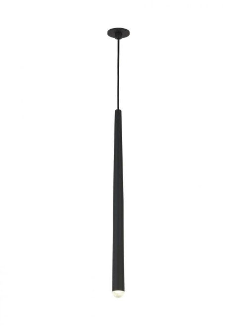 Visual Comfort & Co. Modern Collection Pylon Port Alone Pendant, 1-Light, LED, Nightshade Black, 18.6"H (700TRSPAPYL1PB-LED930 70PGFHN) 