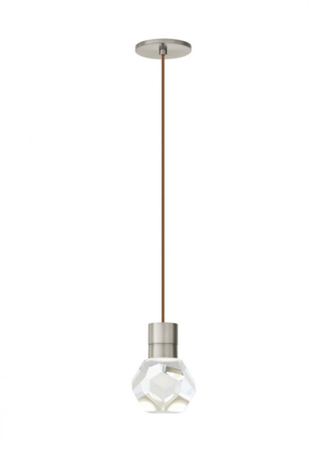 Visual Comfort & Co. Modern Collection Kira Ceiling Pendant, 1-Light, LED, Satin Nickel, 7.1"H (700TDKIRAP1PS-LEDWD 70PGKFK) 