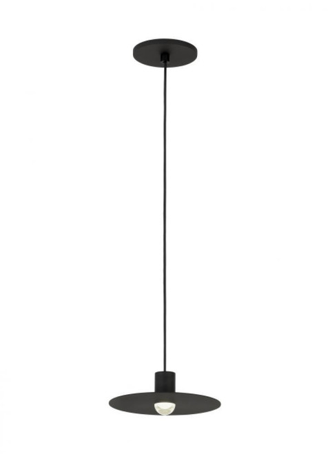 Visual Comfort & Co. Modern Collection Eaves Pendant, 1-Light, LED, Nightshade Black, 8"W (700TRSPEVS1RB-LED930 70PGEKL) 