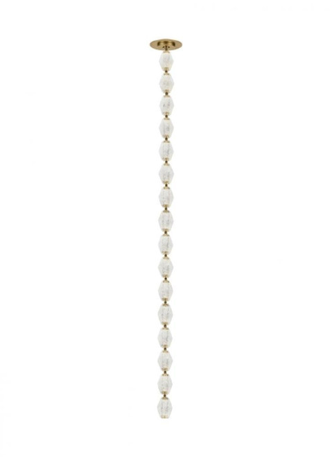 Visual Comfort & Co. Modern Collection Collier Ceiling Pendant, 1-Light, LED, Natural Brass, 51.6"H (700CLR48NB-LED930R-277 70PGJGH) 