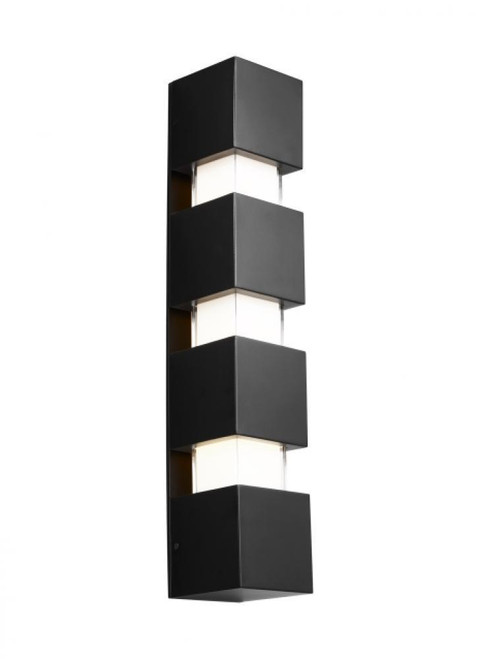 Visual Comfort & Co. Modern Collection Modern Square Geometric Large Wall Sconce, 1-Light, Black, 24.5"H (700OWSQGE92724BUNV 70PKE78) 