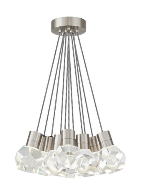 Visual Comfort & Co. Modern Collection Kira Pendant, 11-Light, LED, Satin Nickel, 20"W (700TDKIRAP11IS-LED930 70PGKD9) 