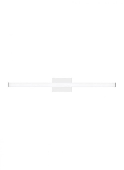 Visual Comfort & Co. Modern Collection Lufe Square Bath Vanity, 1-Light, LED, Chrome, 36"L (700BCLUFS36C-LED935-277 70PKF5T) 