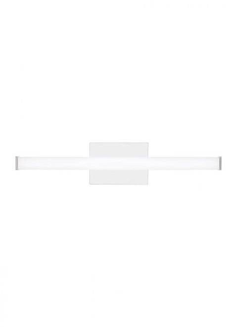 Visual Comfort & Co. Modern Collection Lufe Square Bath Light, 1-Light, LED, Chrome, 24"L (700BCLUFS24C-LED935-277 70PKE9J) 