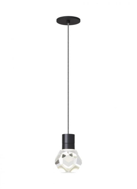 Visual Comfort & Co. Modern Collection Kira Ceiling Pendant, 1-Light, LED, Black, 7.1"H (700TDKIRAP1IB-LEDWD 70PGKEU) 