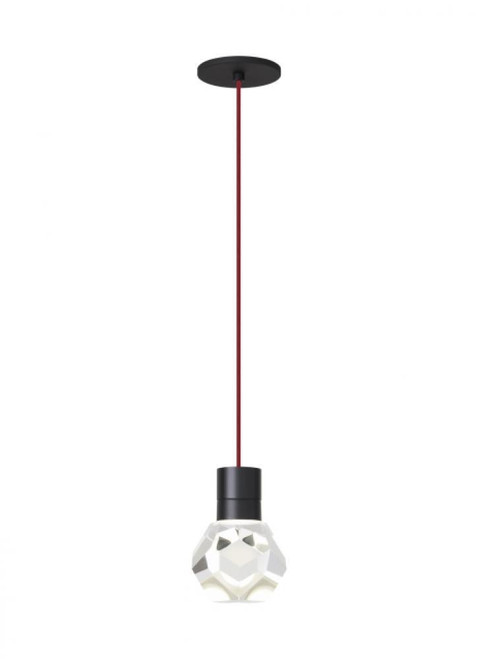 Visual Comfort & Co. Modern Collection Kira Ceiling Pendant, 1-Light, LED, Black, 7.1"H (700TDKIRAP1RB-LEDWD 70PGKFN) 