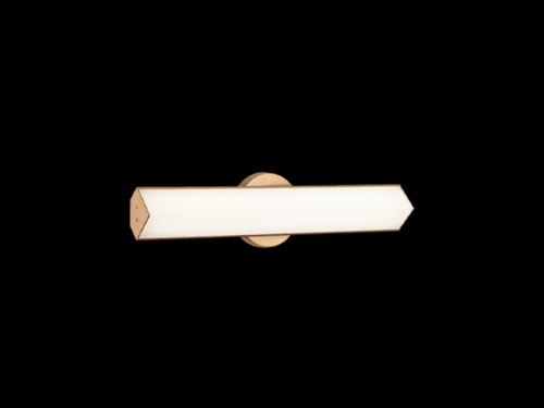 Matteo Lighting Jade Bath Vanity Light, 1-Light, LED, Aged Gold Brass, White Glass Shade, 18"W (S09918AG 3060NMU) 